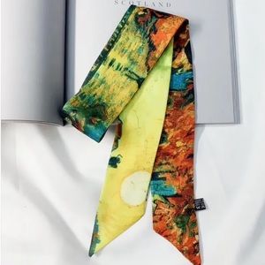 Two Van Gogh Oil Painting Thin Scarves / Hair Bands / Scarves - #950